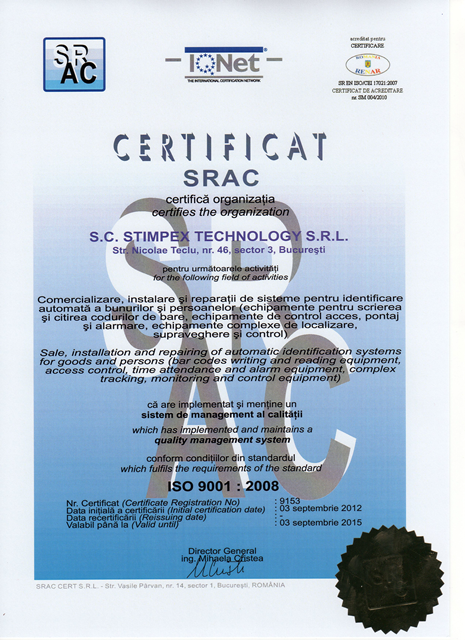 Certificat SRAC
